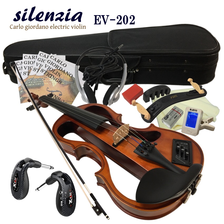 楽天市場】エレキバイオリン EV-202 NAブラウン カルロジョルダーノ