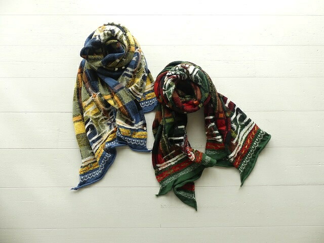 KAPITAL(キャピタル) 縮絨ウール タータンチェックアイヌマフラー(EK-464)