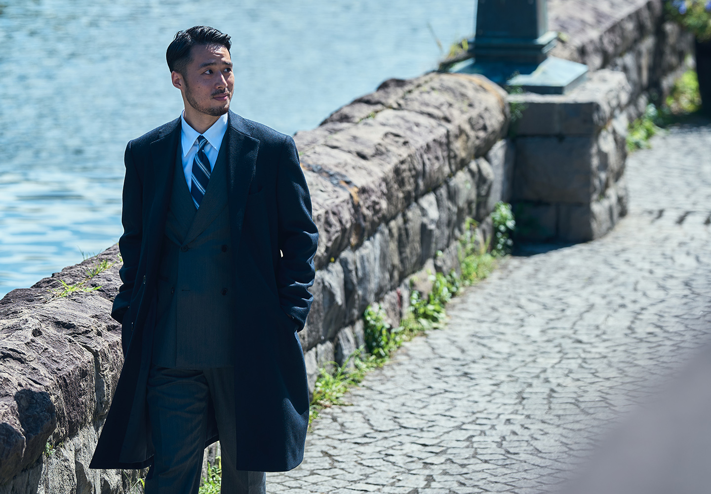 ウールチェスターコート(M(46) ブルー系): メンズ｜メーカーズシャツ