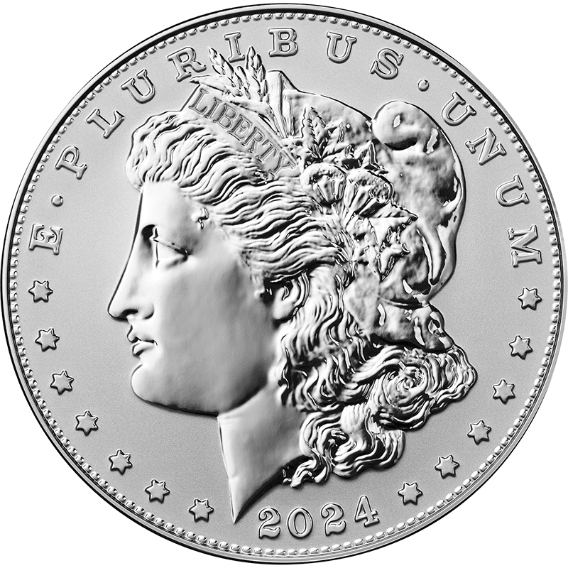 アメリカ 2024年 モルガンダラーとピースダラー 1ドル銀貨2種セット