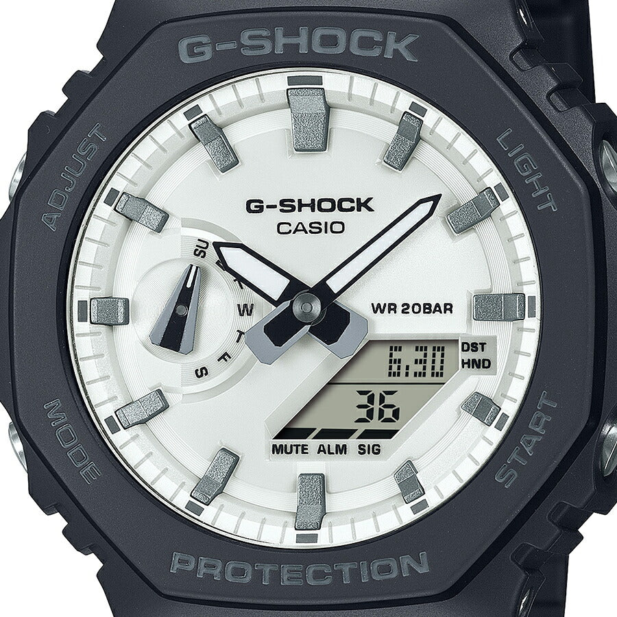 G-SHOCK ブラック&ブリリアントホワイト GA-2100WD-1AJF メンズ 電池式