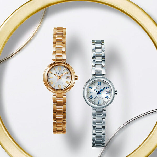 シーン 電波ソーラー チタンモデル SHW-7100TG-7AJF レディース メタル