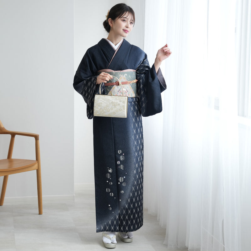 レンタル】附下訪問着セット 正絹 卒業式 食事会 入学式 お宮参り