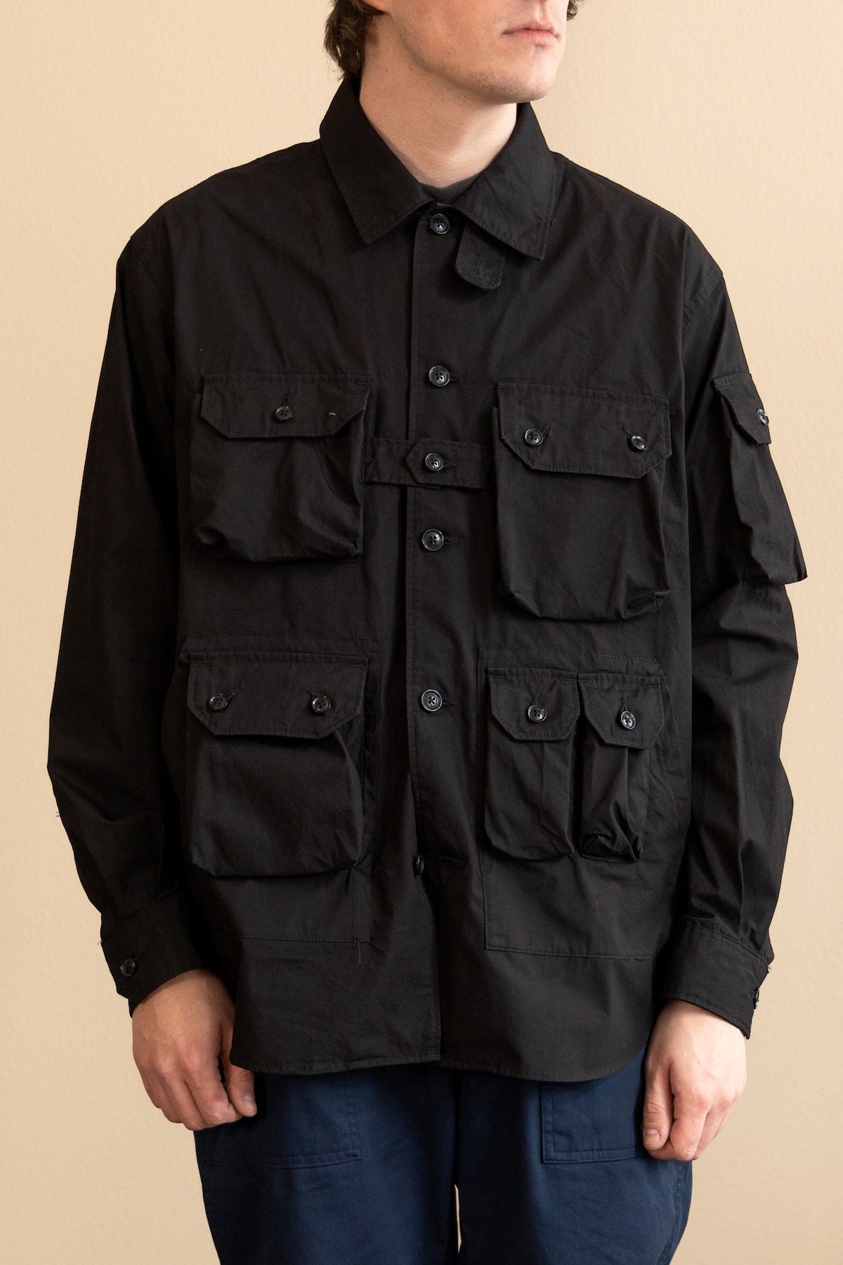 Engineered Garments Explorer Shirt Jacket | Black Cotton Duracloth