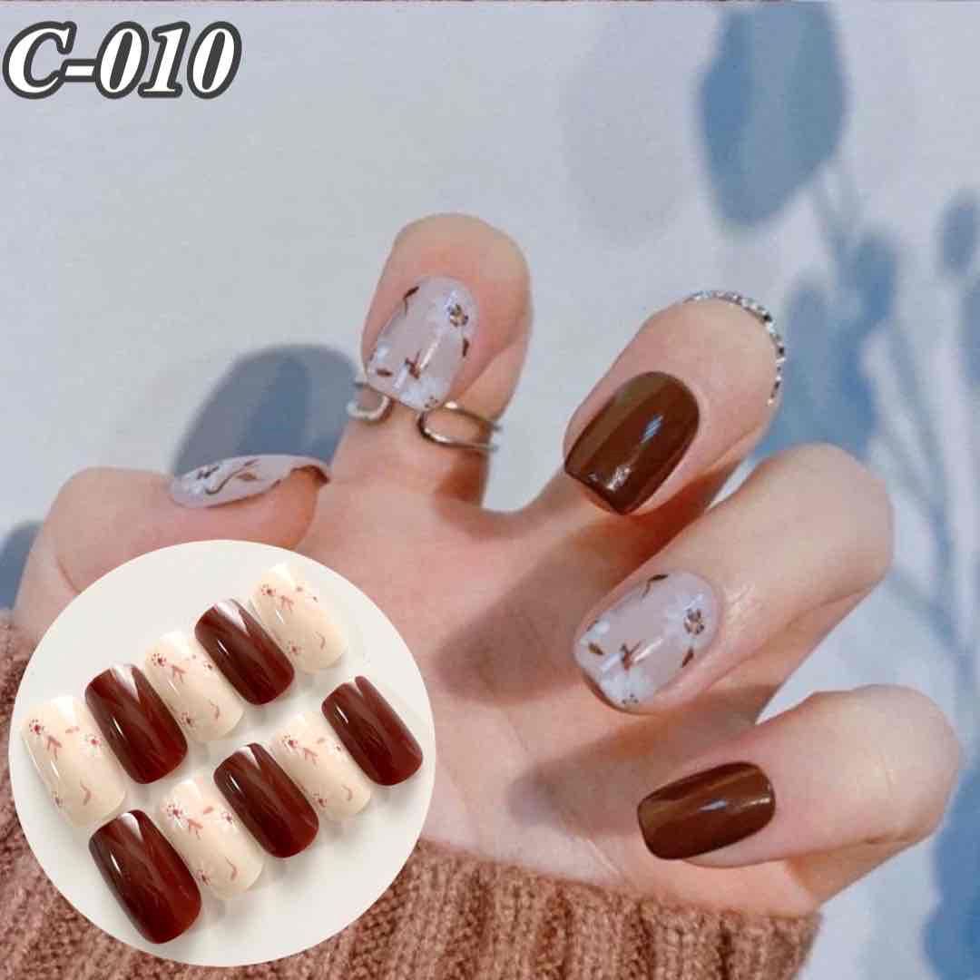 ネイルチップ 韓国 ロング ショート 成人式 ブライダル 可愛い 白