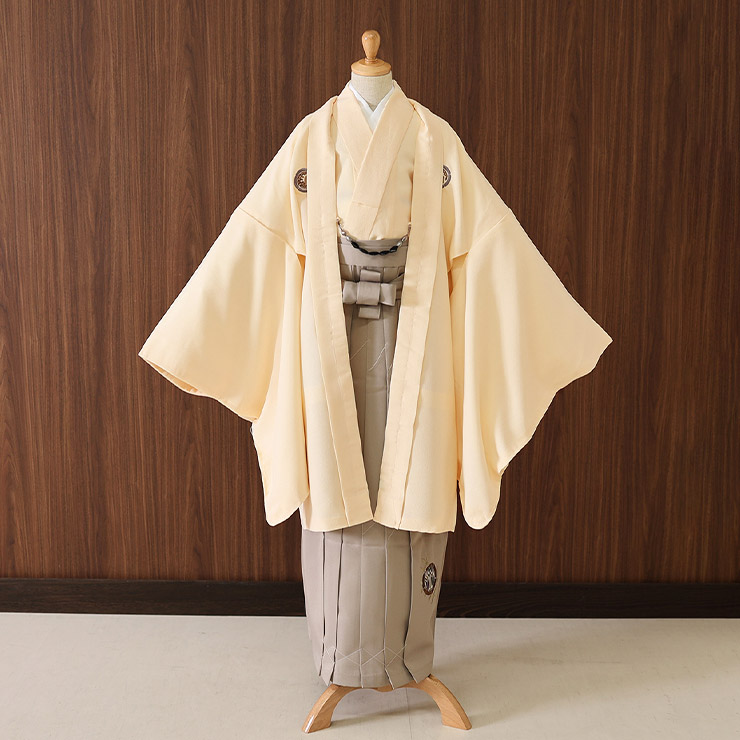 小学校卒業式 男の子 羽織はかまセット 波富士に矢羽根 (羽織・着物