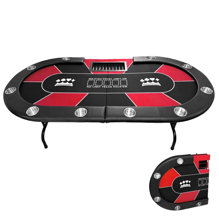 TiltPlay ポーカーテーブル 折りたたみ 10人対応 家庭用 業務用 最大
