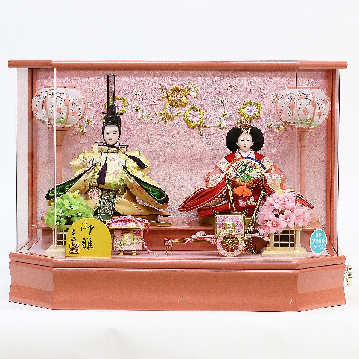 雛人形 ケース飾り ケース入り 小三五親王飾り 御雛 アクリルケース