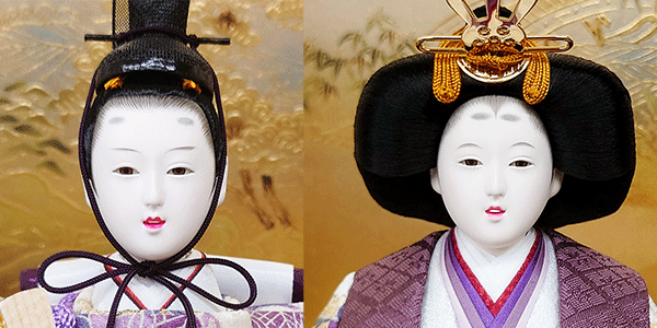 雛人形 ひな人形 立雛 道翠作 金彩京友禅 親王飾り コンパクト