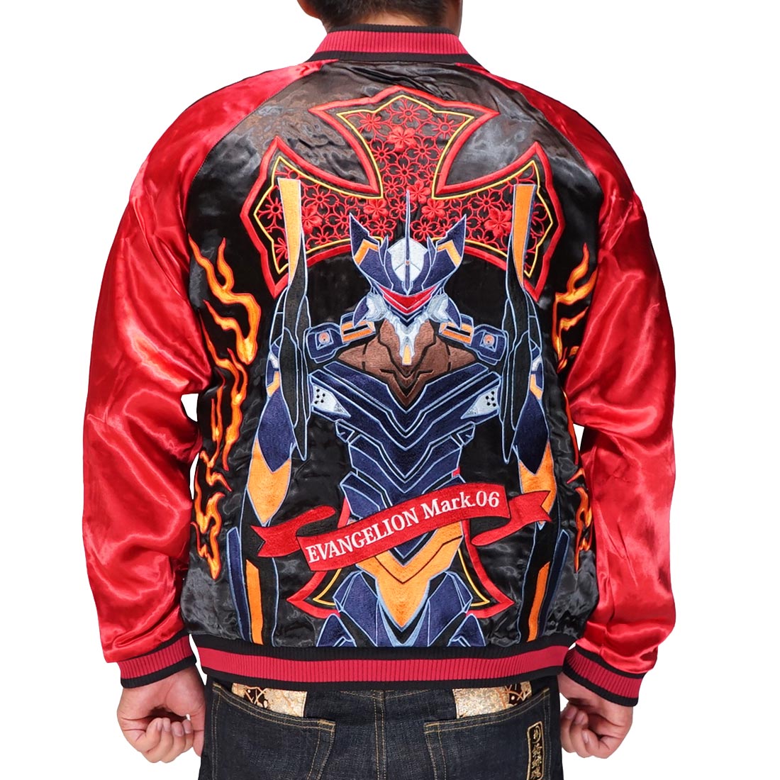 エヴァンゲリオン Evangelion 錦コラボ 和柄 スカジャン マーク