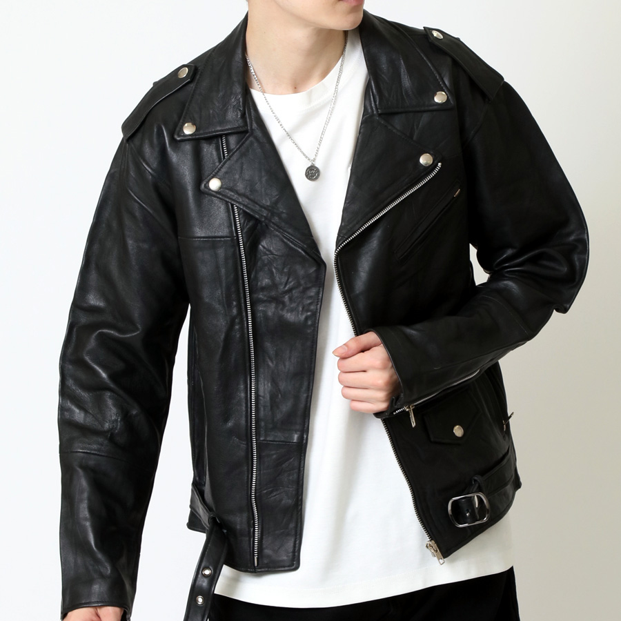 レザージャケット メンズ リプロダクトレザー 本革 ライダース