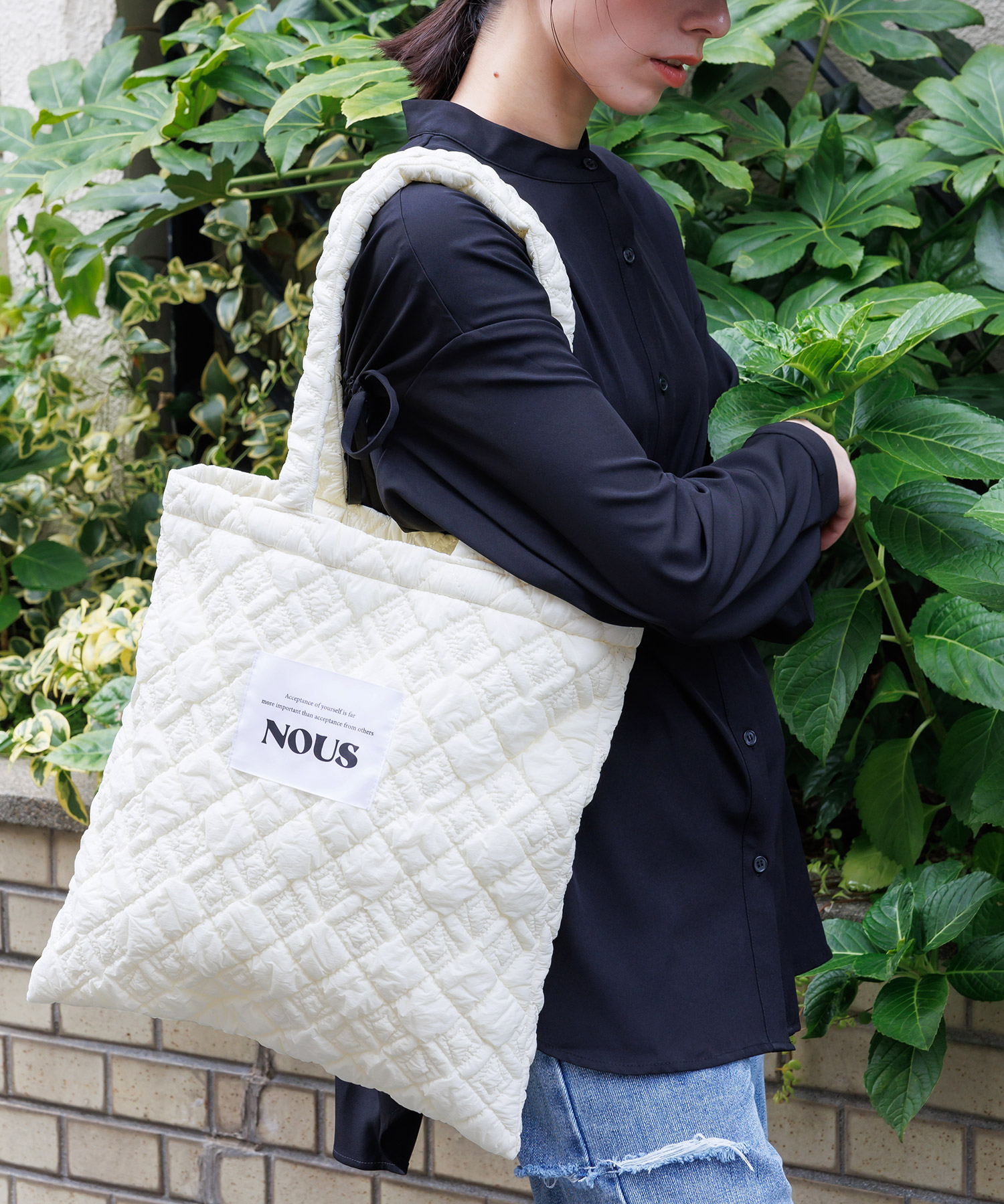 キルティングロゴトートバッグ : mili an deni - 通販 - Yahoo