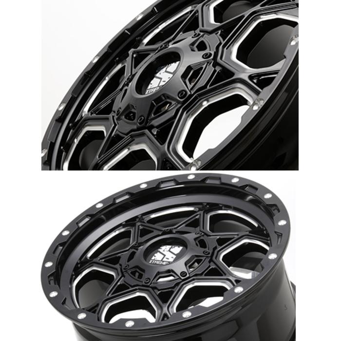 MLJ 16インチ 10穴 100 114.3 7J XTREME-J XJ06 グロスブラックミルド