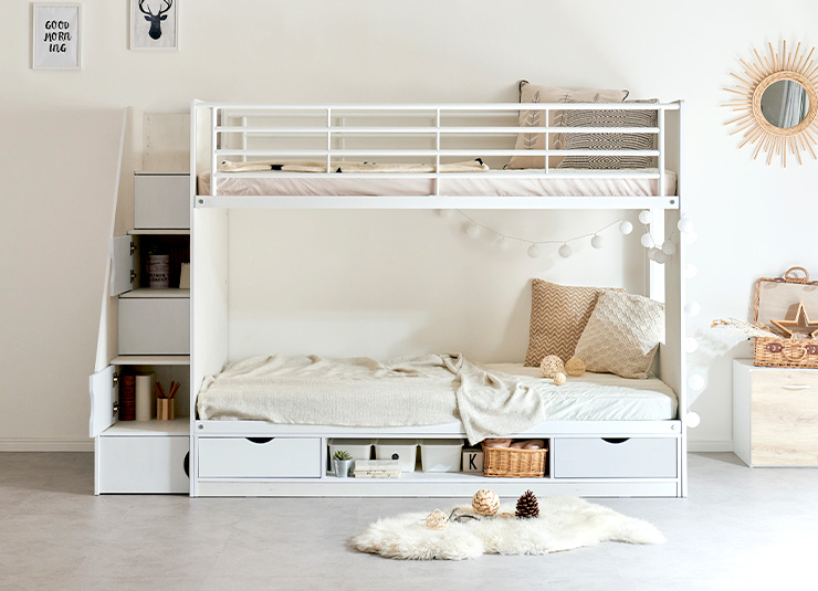 smart-i 二段ベッド 大人用 子供 2段ベッド 階段付き 階段付 階段 子供