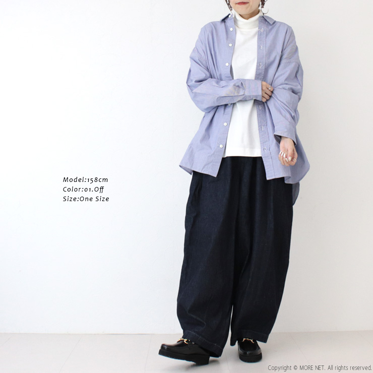 prit（プリット） prit 40/2天竺タートルネックビッグプルオーバー