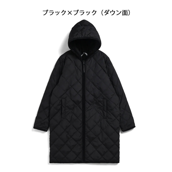 タイオン シティ リバーシブル パイピングフード ダウン×ボア コート