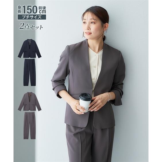 ニッセン（nissen） スーツ パンツ 小さいサイズ レディース 2点セット
