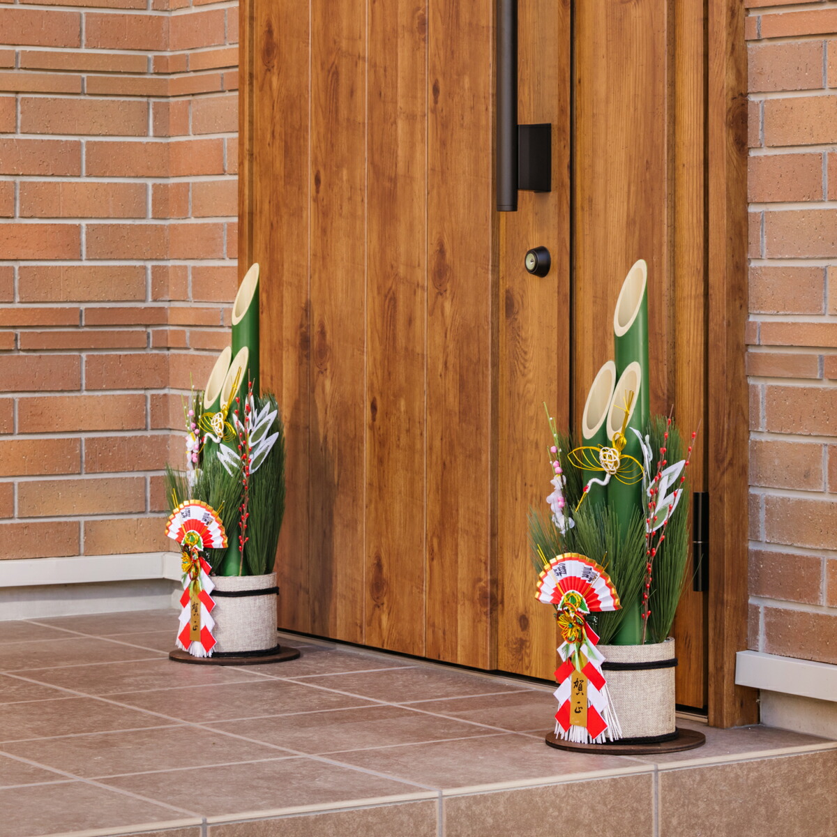 秀〆（HIDESHIME） 門松 60cm 一対 大 2本組 玄関 竹 正月 飾り 縁起物