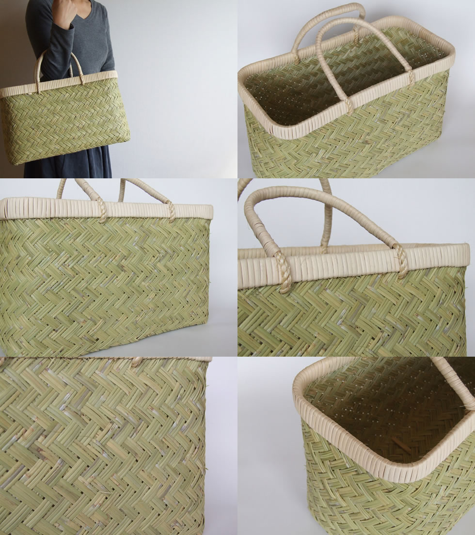 岩手県鳥越地区の竹細工 岩手県二戸 鳥越竹細工 スズ竹 市場かご 尺二