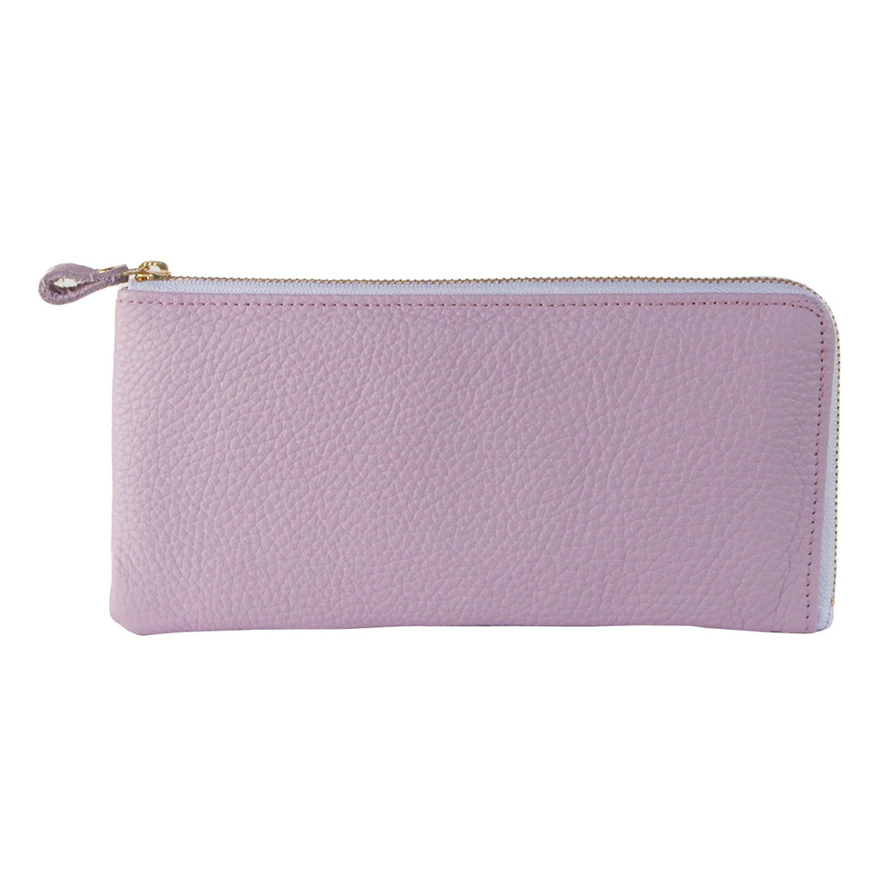 長財布 財布 日本製 牛革 本革 シュリンク L字ファスナー レディース