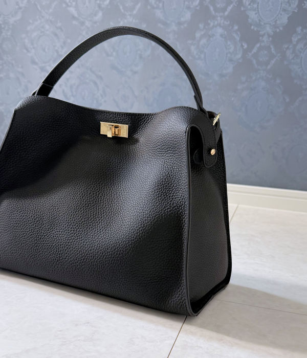 本革 ショルダー ハンドバッグ レディース 2way 黒 斜め掛け