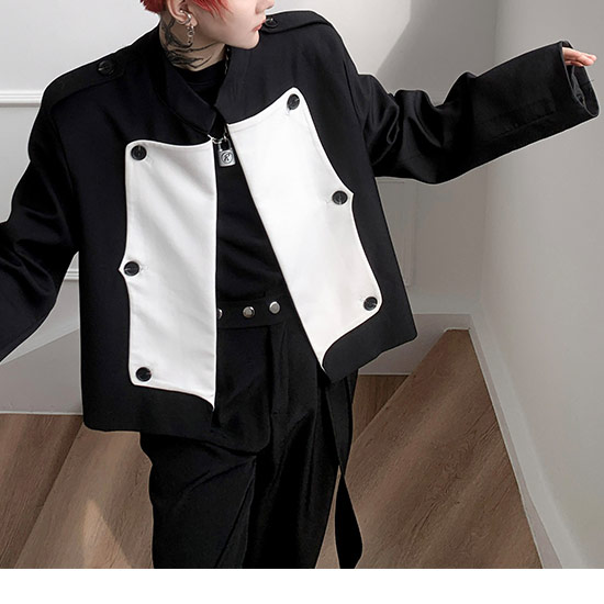 ナポレオンジャケット メンズ モード系 ジャケット テーラード