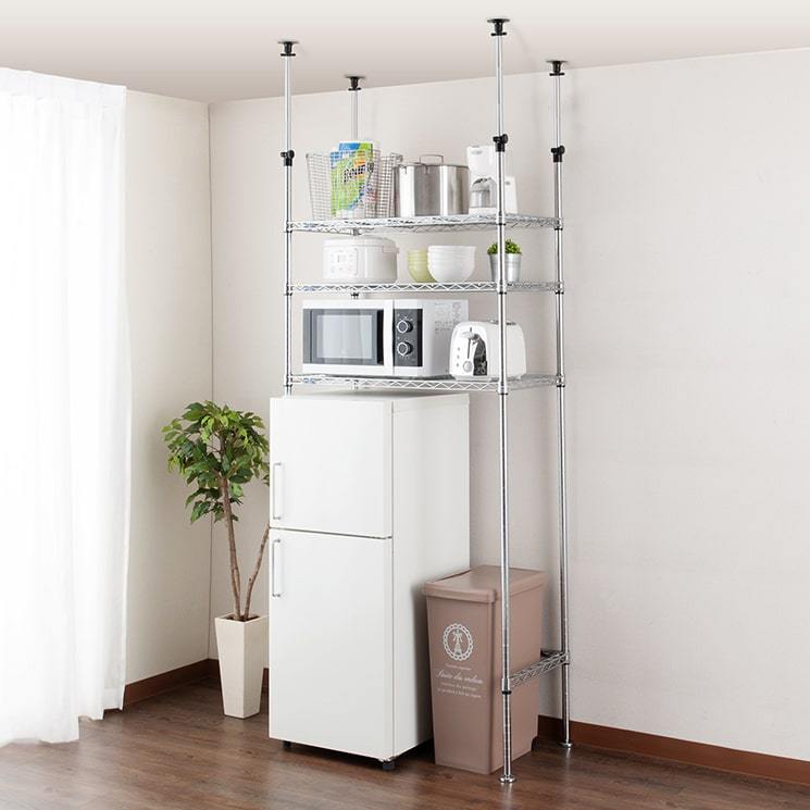 DOSHISHA（ドウシシャ） キッチンラック 冷蔵庫ラック 幅95 突っ張り