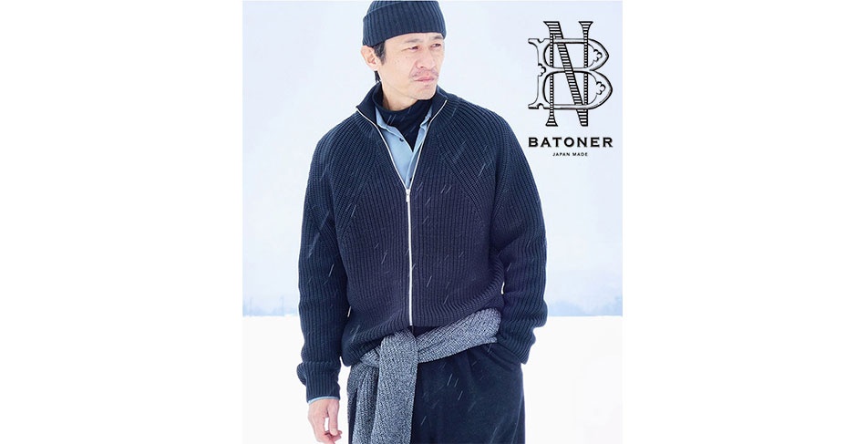 バトナー BATONER ベイビー ウール ポロ カーディガン BABY WOOL POLO