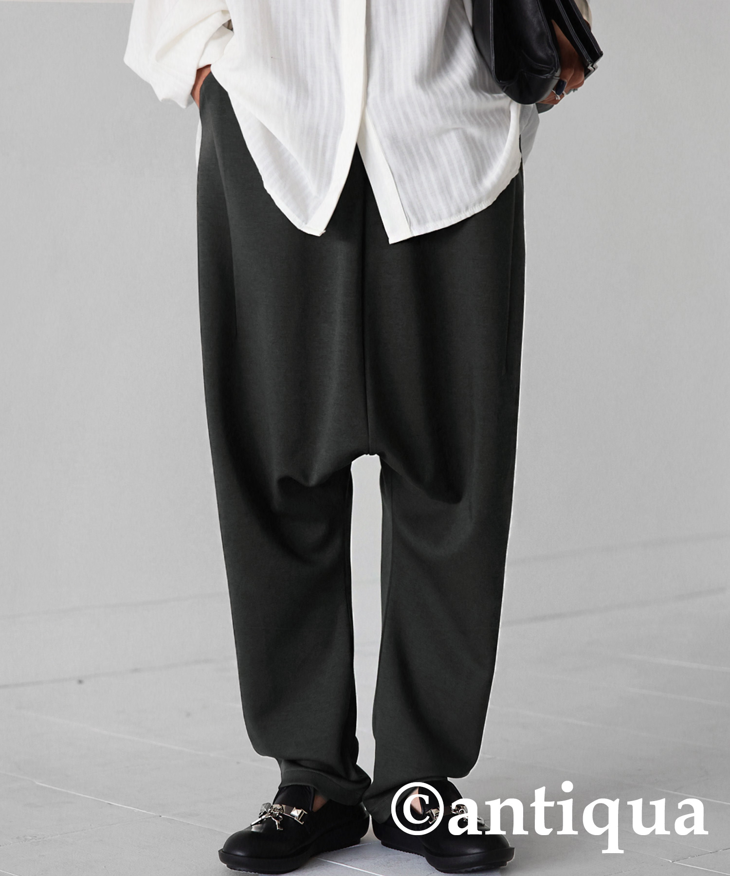 antiqua（アンティカ） ポンチサルエルパンツ バレルレッグ パンツ