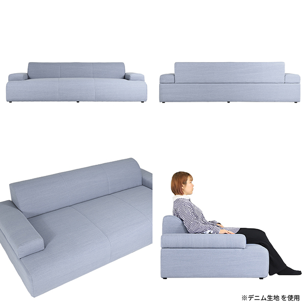 ローソファー 3人掛け おしゃれ ソファ ロー ローソファ 日本製 脚なし