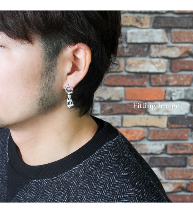 ピアス シルバー925 メンズ レディース バイカーズベル アラベスク