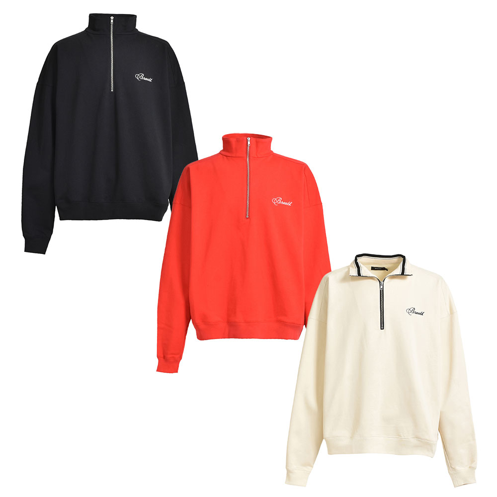 BREATH ブレス SCRIPT LOGO HALF ZIP SWEAT BR24AW-C5005 ハーフジップ