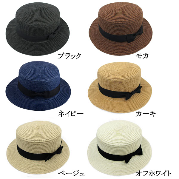 麦わら帽子 カンカン帽 ストローハット リボン付 キッズハット メンズ