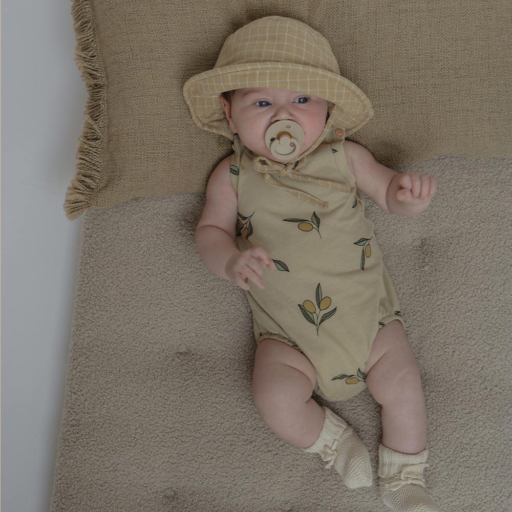 ノースリーブロンパース ベビー オーガニックズー Organic Zoo Olive