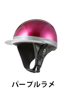 バイクヘルメット コルク半キャップ ソリッド 黒金 ゴールドラメ