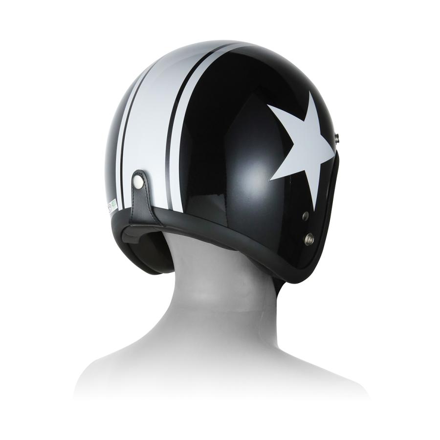 バイクヘルメット ヘルメット スモールジェット ブラック/ホワイト