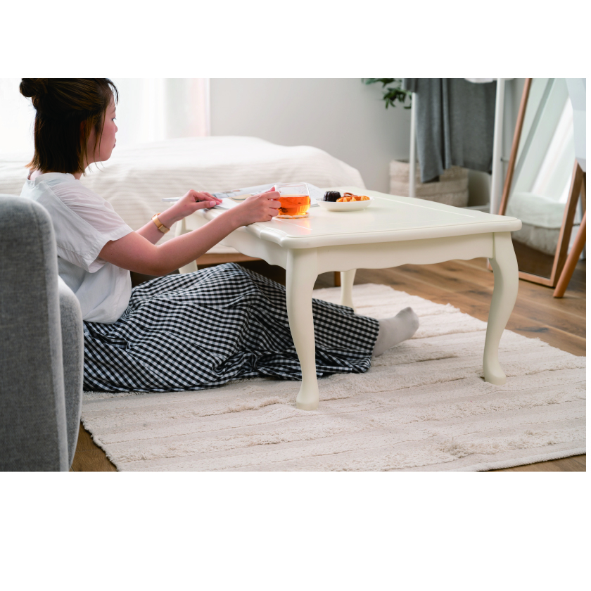 可愛い 猫脚こたつ テーブル単品 長方形 100×60 姫系 インテリア 猫足