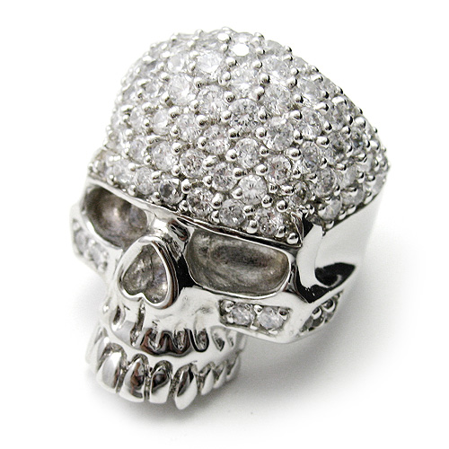 Binich（ビニッチ） スカルリング メンズ 指輪 キュービックジルコニア