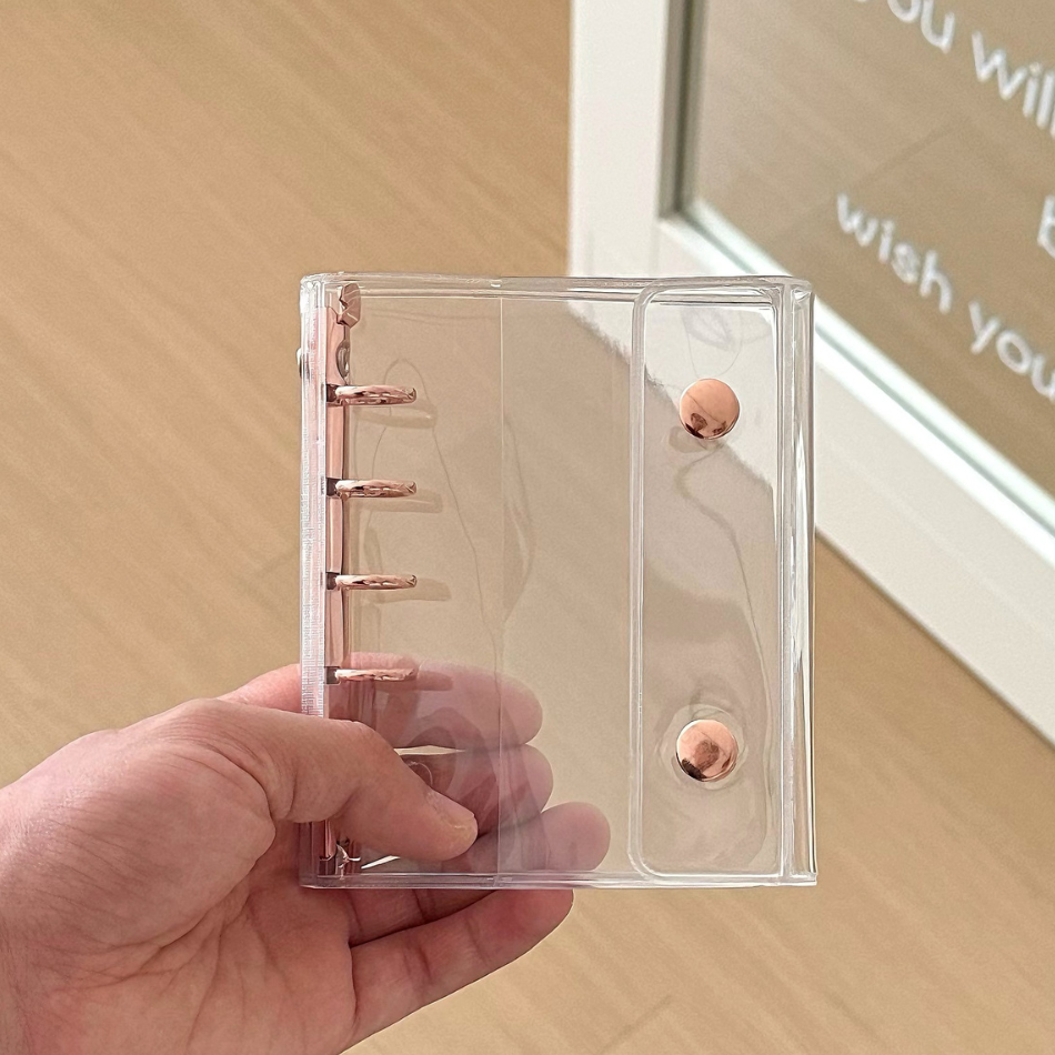 シール帳 バインダー 透明 リフィル はがせる A7 6穴 クリア かわいい