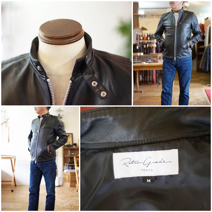 レトログレード RETRO GRADE シングルライダースジャケット ラムレザー