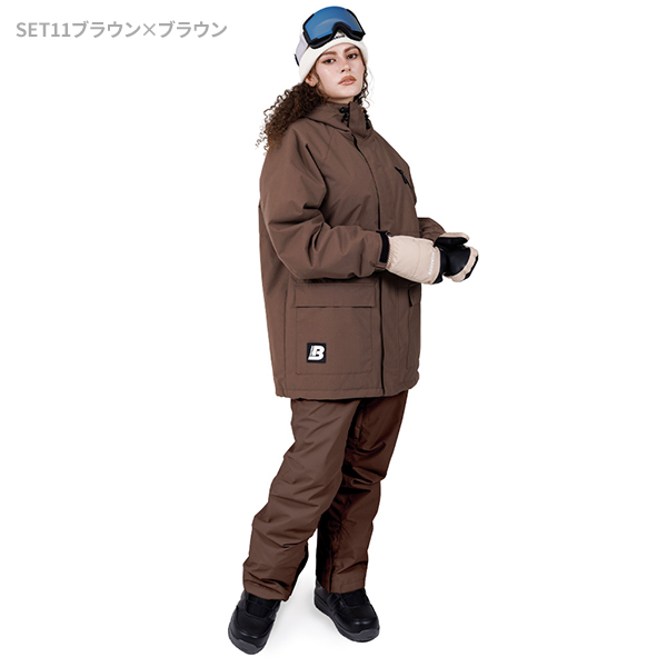BOARDEE スノボウェア レディース 上下セット スノーボードウェア