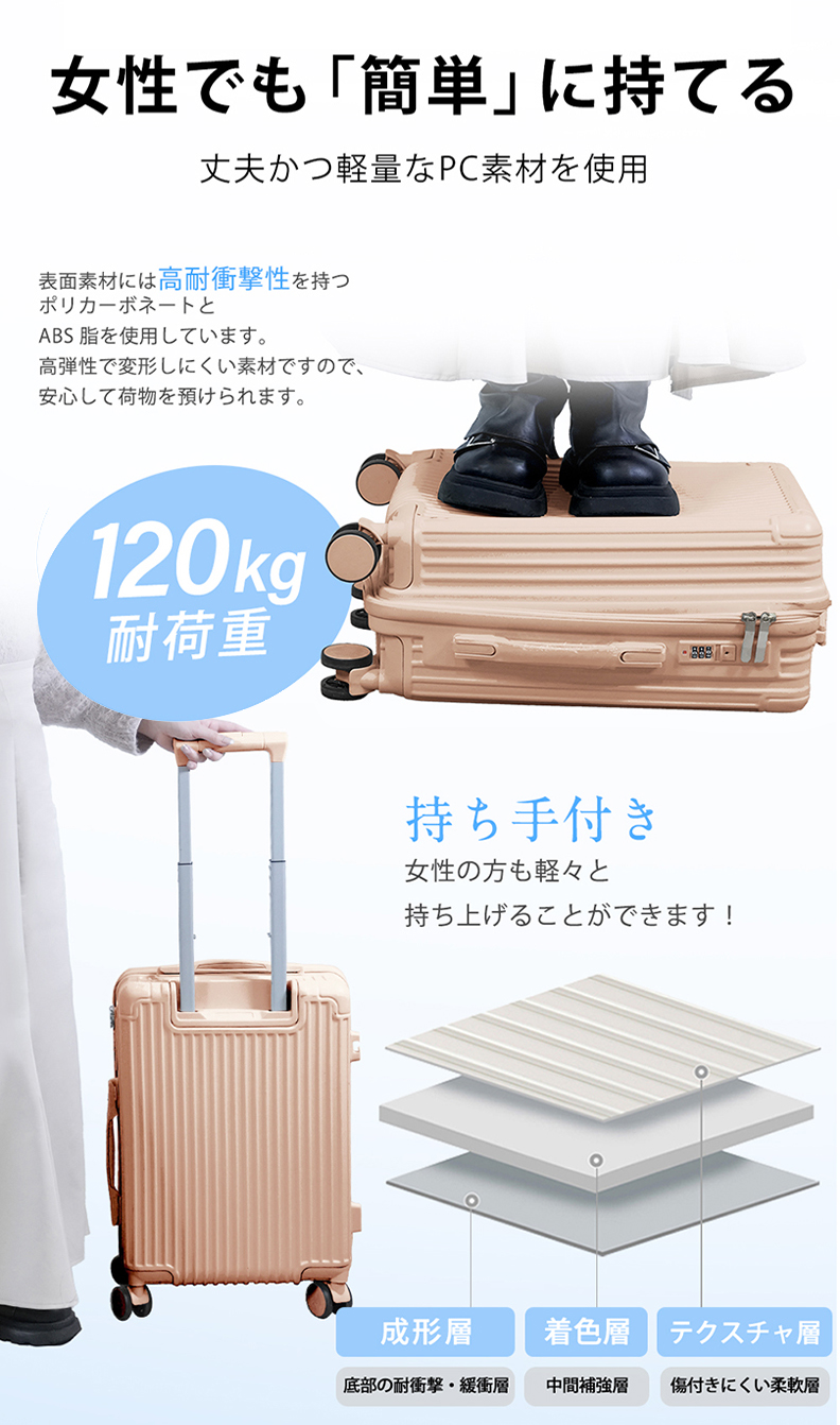 CICIBELLA 2026年新作 スーツケース 機内持ち込み キャリーケース S