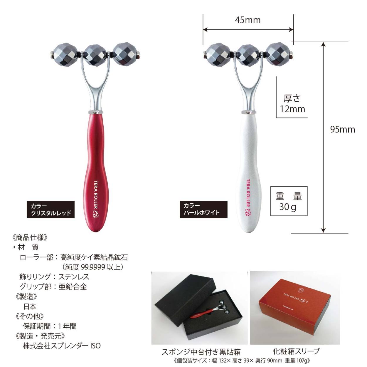 テラローラー アイII 美顔器 美波動 美容 ローラー テラヘルツ鉱石