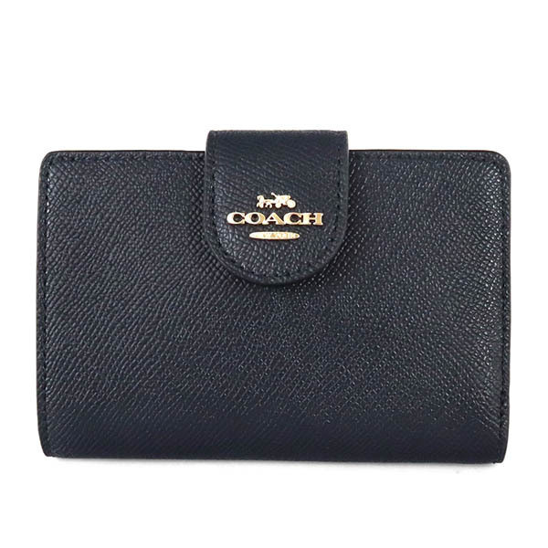 COACH（コーチ） 二つ折り財布 レディース シンプル コンパクト レザー