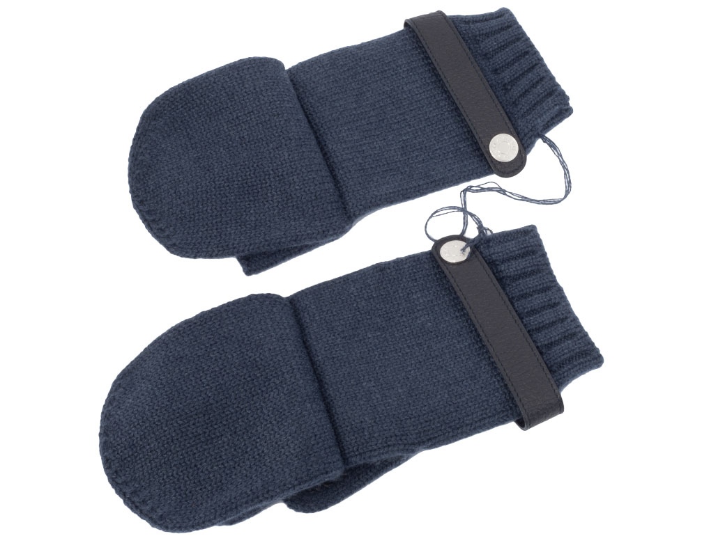 HERMES（エルメス） 手袋 リオネル 指なし カシミヤ ブルーノワール