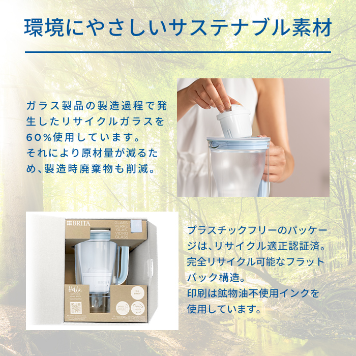 BRITA（ブリタ） 浄水器 公式 ポット型浄水器 グラスジャグ ライト