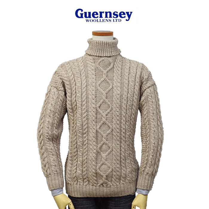 Guernsey Woollens ガンジーウーレンズ アラン タートルネックセーター