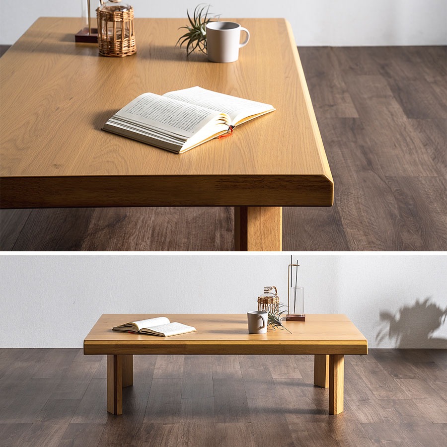 座卓 幅120 木製 オーク リビングテーブル ローテーブル 折れ脚座卓