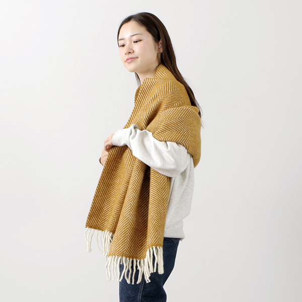 TWEED MILL（ツイードミル） 75×168 フィッシュボーン ブランケット