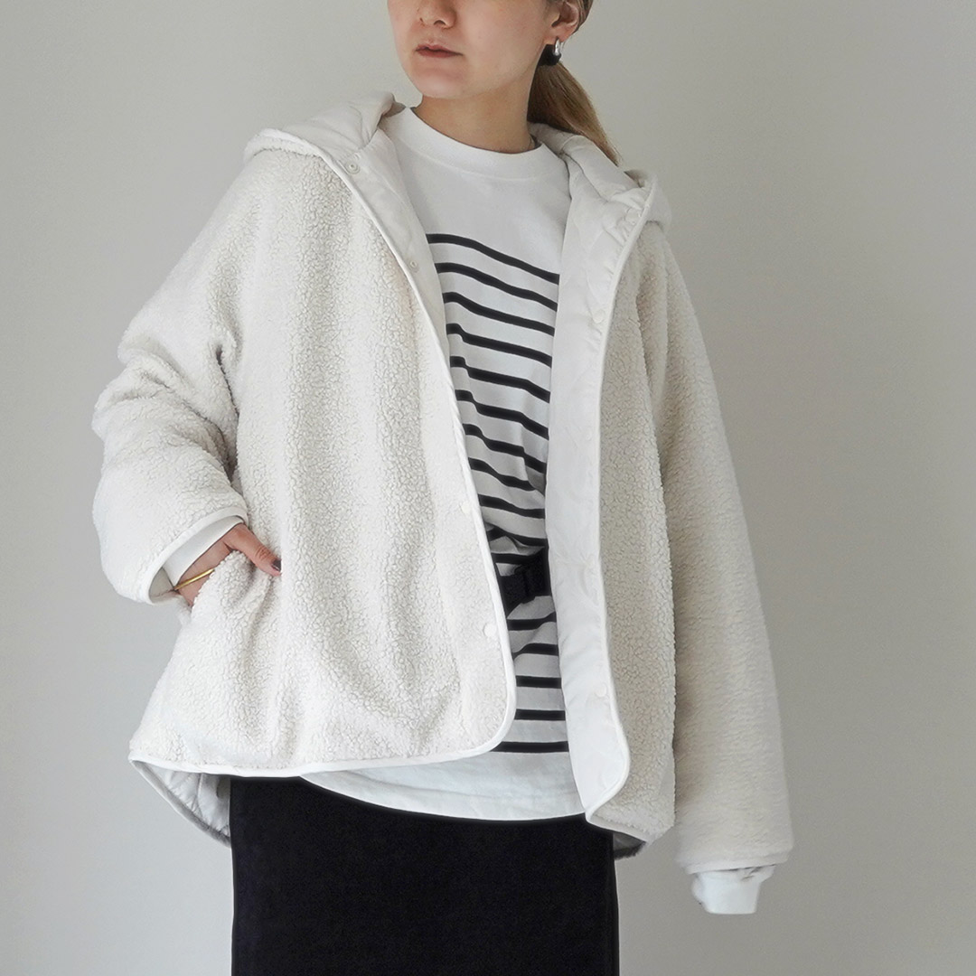 MidiUmi（ミディウミ） キルティング リバーシブル フードコート